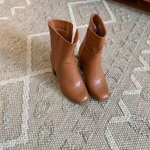 Target Woven Brown Ankle Booties